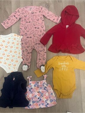 6-9 month lot / bundle Carter's + other baby clothing mixed